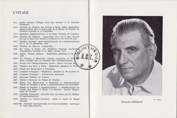 Les programmes de Théatre de l\